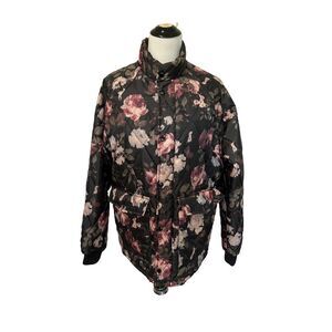 Urban Outfitters puffer jacket floral size M